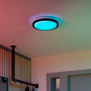 EGLO 300684-LED RGBW Димируемо таванно осветително тяло MALERAMARA-Z LED/14W/230V черно/златно + дистанционно управление (EG300684)