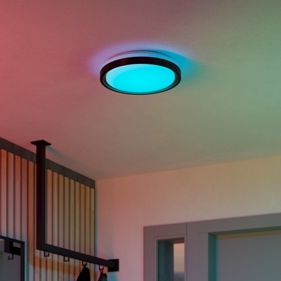 EGLO 300684-LED RGBW Димируемо таванно осветително тяло MALERAMARA-Z LED/14W/230V черно/златно + дистанционно управление (EG300684)