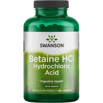 Swanson Betaine HCl Hydrochloric Acid, 250 капсули, Swanson (SW350)