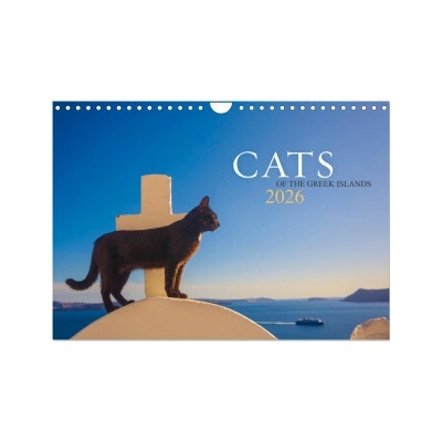 Cats of the Greek Islands Wall DIN A4 landscape, CALVENDO 12 Month Wall 2026