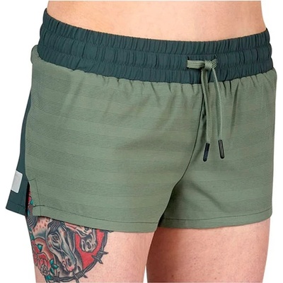 Ultimate Direction Дамски шорти за бягане Ultimate Direction Women's Stratus Short Running shorts - Camo Green - размер XS (112-1946-0311)