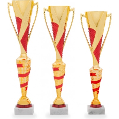 Pohár DESIGN výška 46 cm zlatý/červený