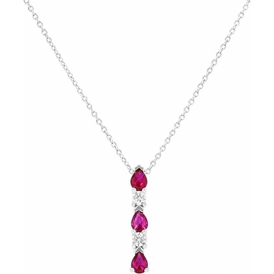 Eppi Elegantný prívesok s diamantmi a rubínmi Anjali P41941