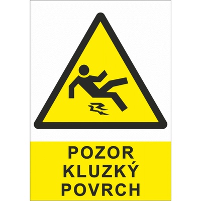 Bezpečnostní značky 1302 A4 fólie Pozor kluzký povrch