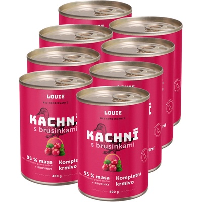 Louie Dog Kačacie s brusnicami 8 x 400 g