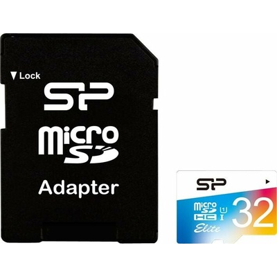 Silicon Power Colorful Elite MicroSDHC 32 GB SP032GBSTHBU1V20SP