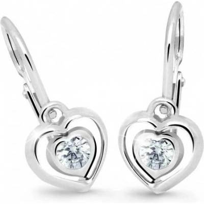 Cutie Diamonds dětské náušnice z bílého zlata Srdce s brilianty DC2752-10-10-X-2