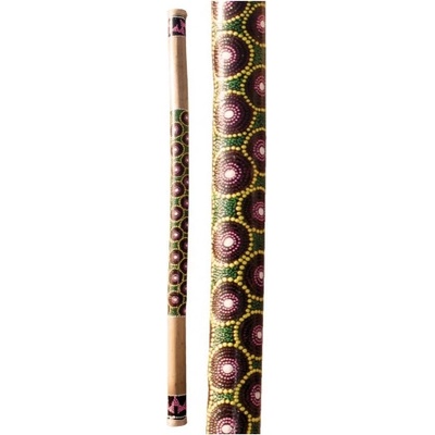 Authentic Dešťová hůl z bambusu malovaná 150cm