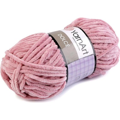 Pletací žinylková příze Dolce 100 g Varianta: 17 (769) starorůžová sv., Balení: 1 ks 42108/79186/198984