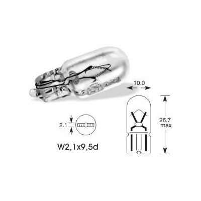 TESLight W5W W2,1x9,5d 12V 5W
