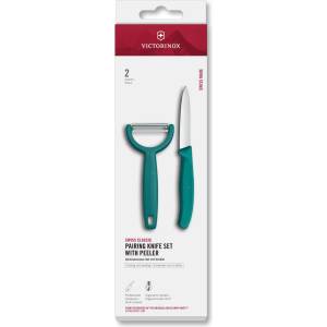 Victorinox Комплект нож и Y белачка SWISS CLASSIC, комплект от 2 бр. , зелен, пластмаса, Victorinox (VN6711422C1)