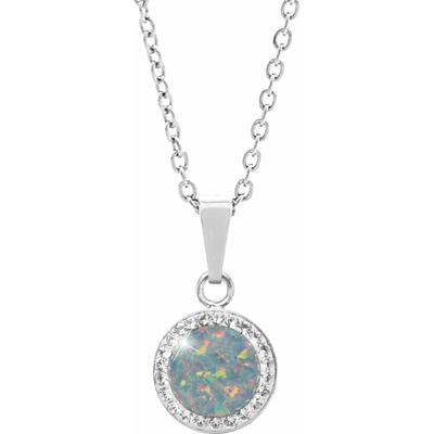 JSB Bijoux Opál s křišťálovými kameny Swarovski Australian Shadow 92300025aust (Ag925/1000, 2,1 g)