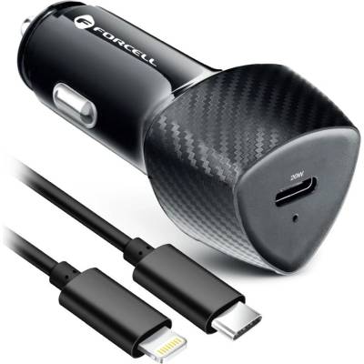 Forcell Зарядно за кола Forcell - F-Energy Carbon CC50-1C, 20W, USB-C, черно (5903396209536)