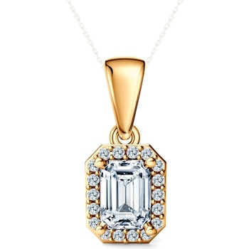 SAVICKI Висулка This is Love: злато, диаманти с шлифовка " смарагд