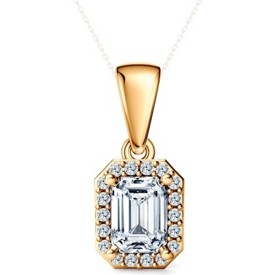 SAVICKI Висулка This is Love: злато, диаманти с шлифовка " смарагд