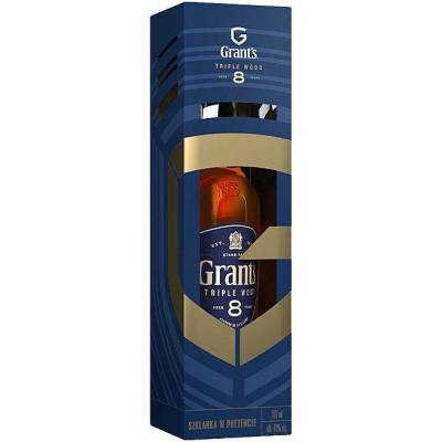 Grant´s Triple Wood 8y 40% 0,7 l (dárkové balení 1 sklenice)