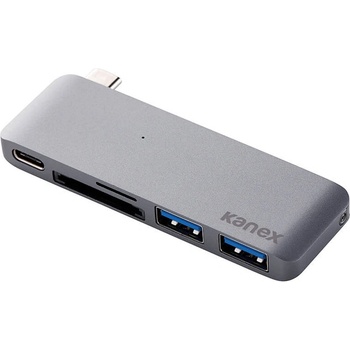 Kanex Мултифункционален USB-C хъб за свързване на допълнителна периферия за MacBook - Kanex iAdapt 5-in-1 Multiport USB-C Hub (сив) (K172-1041-USBC)