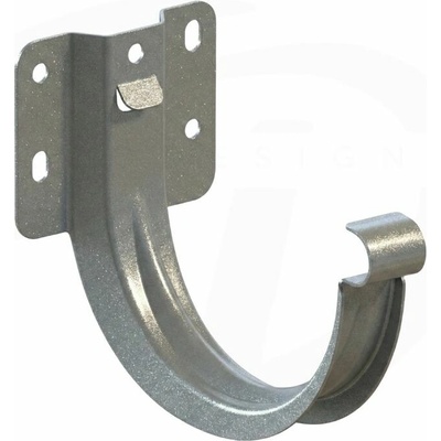 Krop Čelový hák polkruhového žľabu oceľový 280 mm systém 130 RAL 9007 Šedý hliník