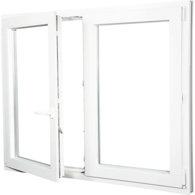 Aluplast Plastové okno dvoukřídlé bílé 1800 x 1000 mm Levé, Dvojsklo Ug= 1,1