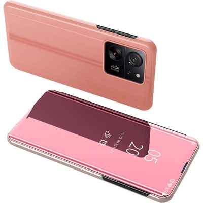 Clear zavírací kryt s matným předkem na Xiaomi 13T/13T Pro - růžovozlatý