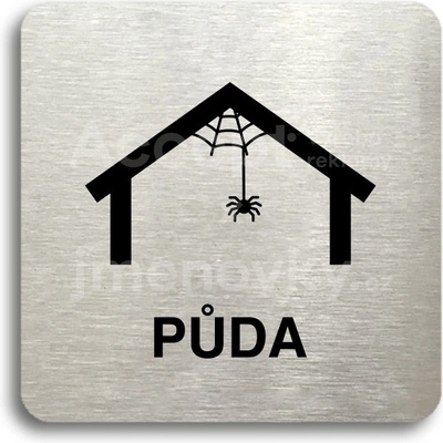 ACCEPT Piktogram půda - stříbrná tabulka - černý tisk bez rámečku