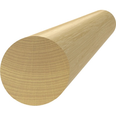 Drevený profil ø 42 x 3000 mm, dub, brúsený bez náteru