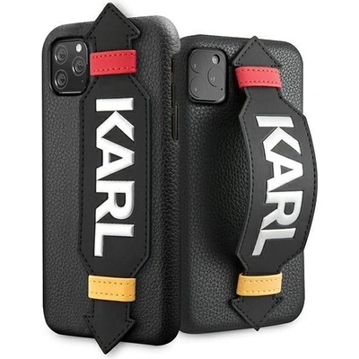 KARL LAGERFELD Кейс Karl Lagerfeld KLHCN58HDAWBK за iPhone 11 Pro 5.8", твърд , черен / черен, Strap (3700740467442)