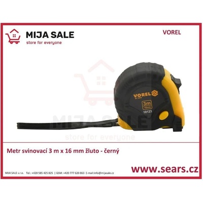 TOYA 3 m x 16 mm žluto - černý TO-10104