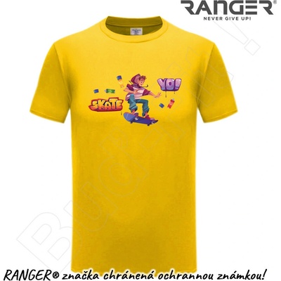 Ranger tričko motív Skate žltá