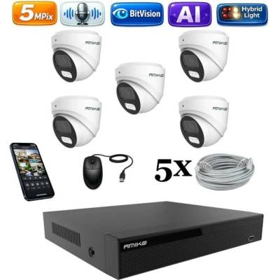 Amiko IP 5 kamerový set Ai Dl Dome 1500K5