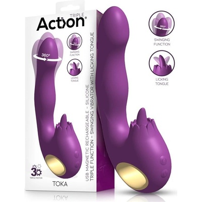 Action Toka Swinging 360 Vibe & Stimulating Licking Tongue