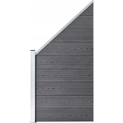 ZBXL Plotový dílec WPC 95 x (105–180) cm šedý