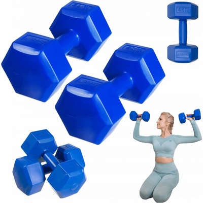 DrFit Pevné bitúmenové činky 2 x 4 kg