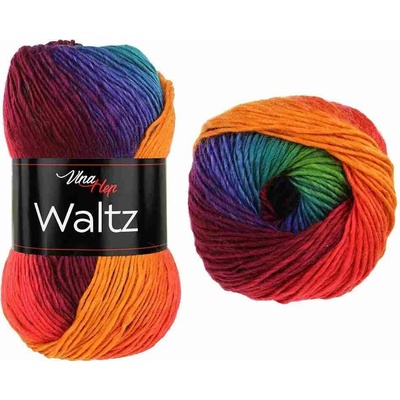 Vlna - Hep příze Waltz 5716 fialová, zelená, červená