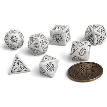Sada kostek Zaklínač Geralt bílo-černá