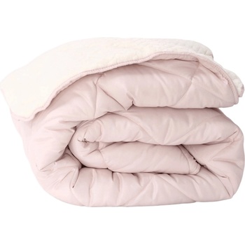 Izidream Зимна олекотена завивка шерпа за единично легло 150/210 см Коузи бледорозова