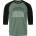Horsefeathers Тениска Rollin Raglan - зелено/черна Horsefeathers | Zelen | МЪЖЕ | M