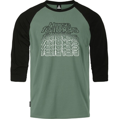 Horsefeathers Тениска Rollin Raglan - зелено/черна Horsefeathers | Zelen | МЪЖЕ | M