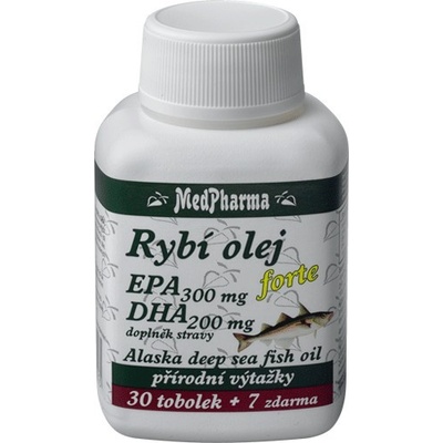 MedPharma Rybí olej Forte + EPA + DHA 37 kapslí