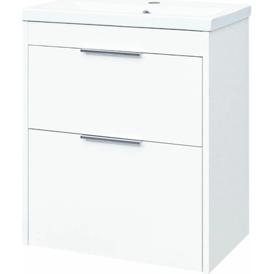 MEREO - Vigo, kúpeľňová skrinka s keramickým umývadlom 61 cm, biela CN311