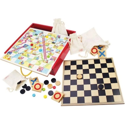 Bigjigs Toys - Комплект от четири класически игри