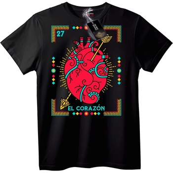 NOONEBRAND Тениска Сърце Стрела - S, Black