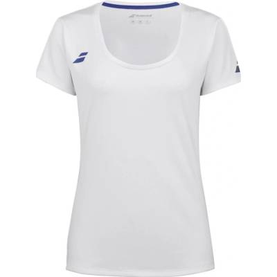 Babolat Play Cap Sleeve Top Girl white/white Bílý