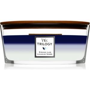 WoodWick Trilogy Evening Luxe ароматна свещ с дървен фитил (hearthwick) 453.6 гр