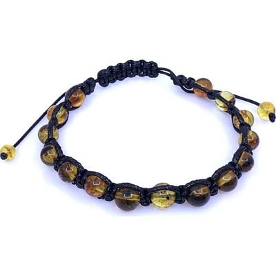 Jan Kos jewellery Šňůrkový náramek s jantarem STA-8339/SKA16