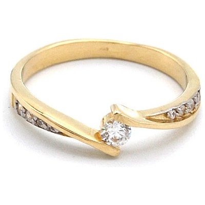 B&B Goldinvestic Zlatý zásnubní se zirkony N3675