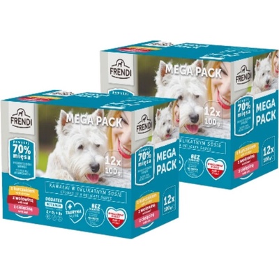 Frendi kuracie/hovädzie/teľacie mäso 24 x 100 g