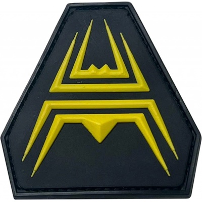 ANAREUS ANAREUS 3D nášivka DIAMOND Patch (50 mm) – Černá / žlutá