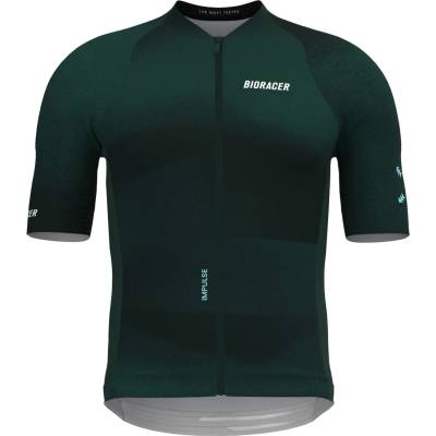 Bioracer Мъжка фланелка с къс ръкав за колоездене Bioracer Icon Jersey Impulse Cycling jersey - Emerald Green (056-4264-0111)