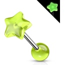 Šperky4U piercing do jazyku hvězdička PJ0009-G